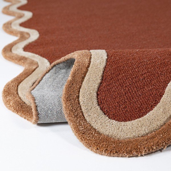 Ručně tkaný koberec s příměsí vlny v terakotové barvě 200x290 cm Rivo Wool – Flair Rugs-image-3