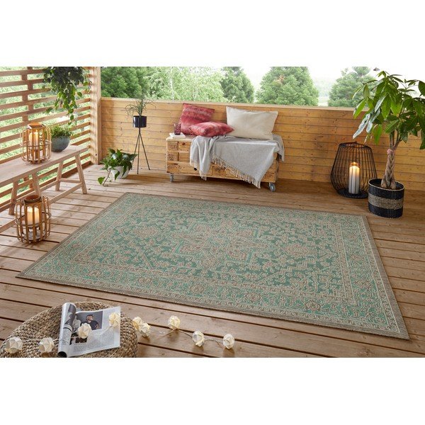 Zeleno-béžový venkovní koberec NORTHRUGS Anjara, 160 x 230 cm-image-1