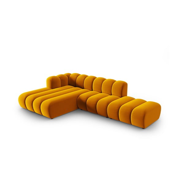 Žlutá rohová pohovka (levý roh) Lupine – Micadoni Home-image-1