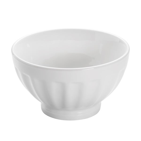 Bílá porcelánová miska Maxwell & Williams Basic Ribbed, ø 15,5 cm