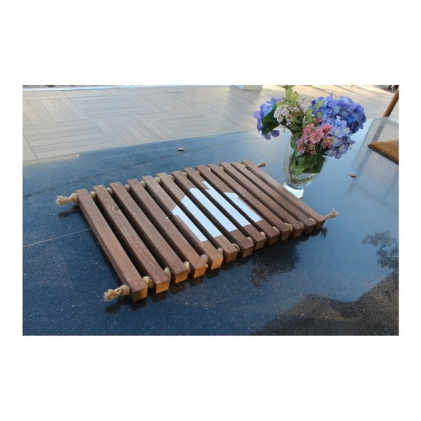 Dřevěná rohožka Doormat Woodie, 64 x 40 cm-image-1