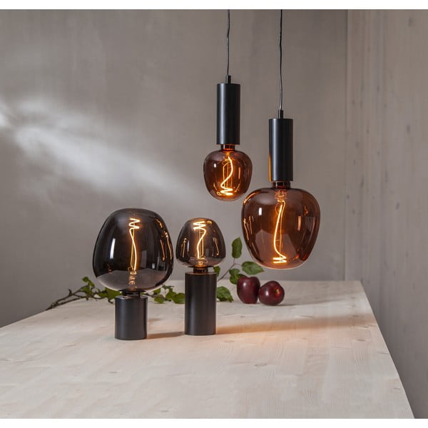 Teplá LED dekorativní žárovka E27, 2 W Black Apple – Star Trading-image-1