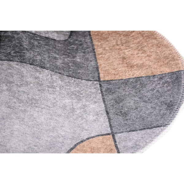 Šedý pratelný kulatý koberec ø 80 cm Yuvarlak – Vitaus-image-2