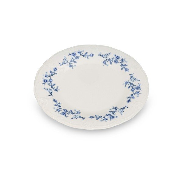 Bílý/modrý porcelánový talíř ø 27,5 cm Retro – BonBistro-image-3