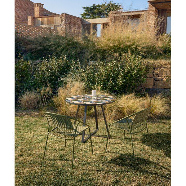 Kulatý zahradní jídelní stůl s keramickou deskou ø 90 cm Tella – Kave Home-image-1