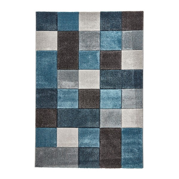 Modrošedý koberec Think Rugs Brooklyn, 160 x 220 cm