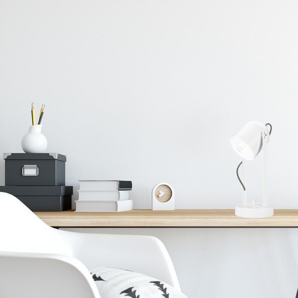 Bílá stolní lampa - LAMKUR-image-1
