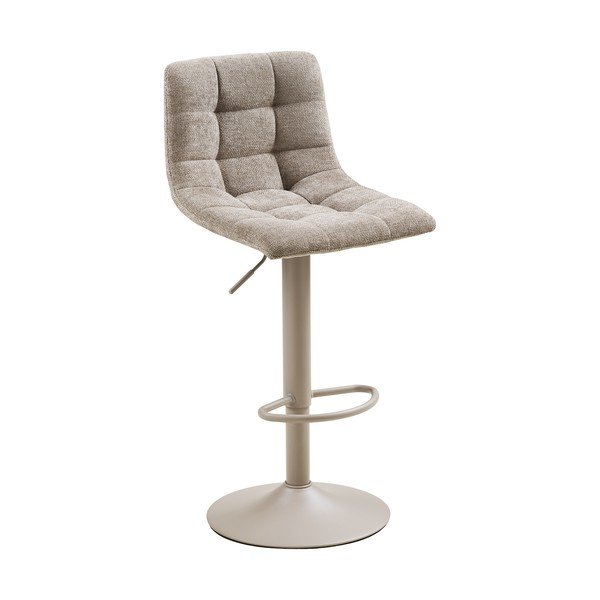 Světle šedé čalouněné barové židle v sadě 2 ks s nastavitelnou výškou/otočné (výška sedáku 63 cm) Middelfart – House Nordic