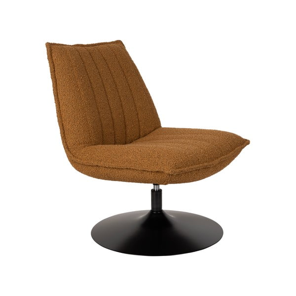 Okrově žluté křeslo z textilie bouclé Jax – White Label