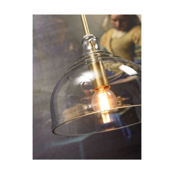 Závěsné svítidlo ve zlaté barvě se skleněným stínidlem ø 20 cm Brussels – it's about RoMi-image-1