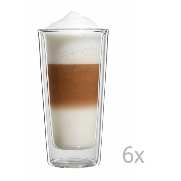 Sada 6 velkých sklenic na latte macchiato bloomix Milano
