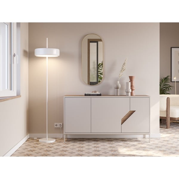 Komoda v dekoru dubu v krémovo-přírodní barvě 150x80x40 cm Lilou – Marckeric-image-1