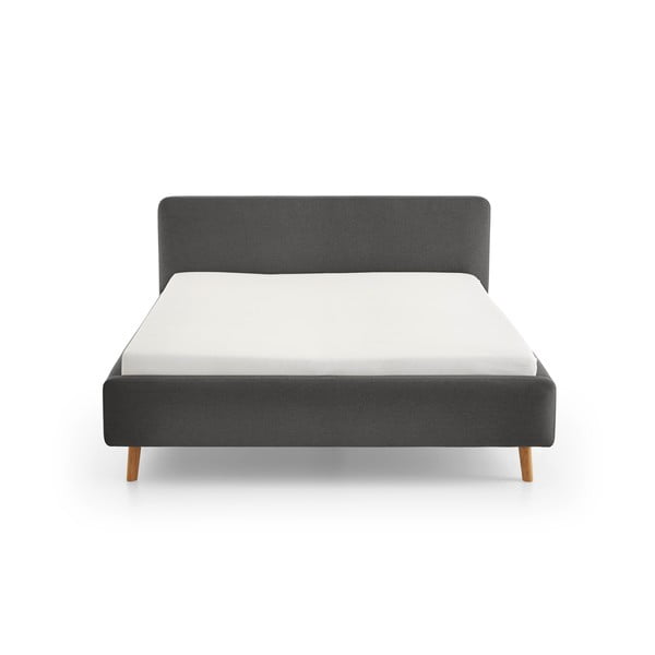 Tmavě šedá čalouněná jednolůžková postel bez roštu 120x200 cm Mattis – Meise Möbel-image-4