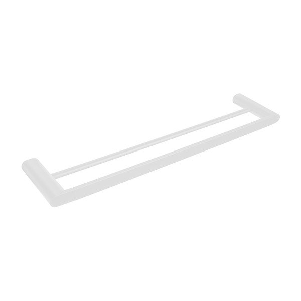 Bílý nástěnný mosazný držák na ručníky Flori – Sapho