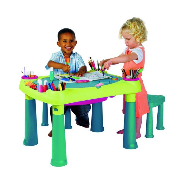 Set dětského herního stolu a 2 židliček Curver Creative-image-2