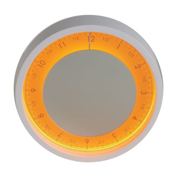 Designové hodiny se zrcadlem Solo Ora 50 cm, oranžové