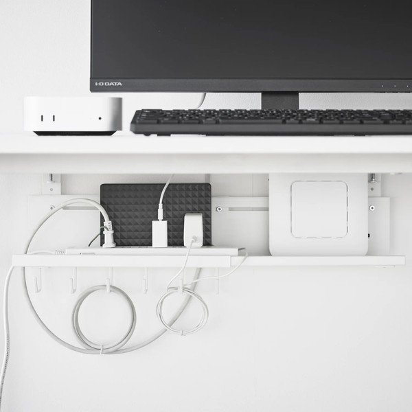 Bílý kovový organizér na kabely Smart – YAMAZAKI-image-1