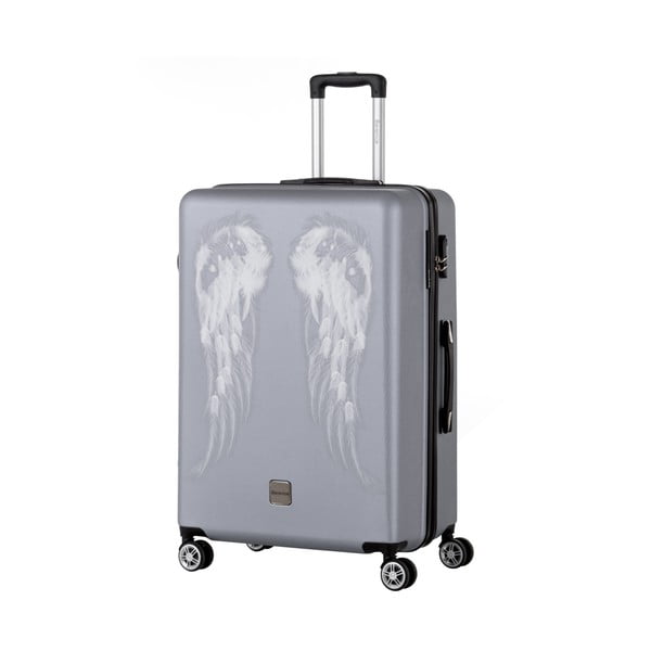 Šedý cestovní kufr Berenice Wings, 107 l