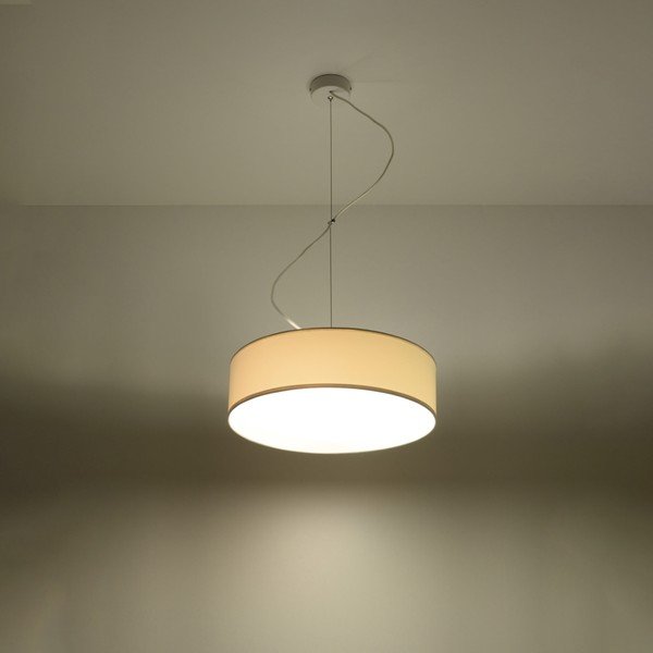 Bílé závěsné svítidlo ø 35 cm Atis – Sollux