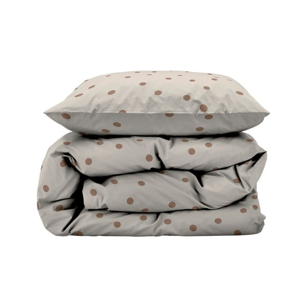 Hnědé povlečení na jednolůžko z bavlněného saténu 140x200 cm Solaris – Södahl-image-2