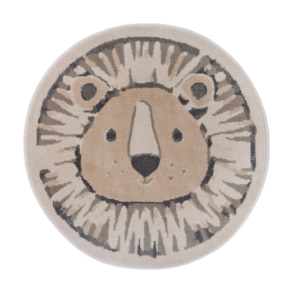 Béžový dětský koberec ø 100 cm Lion – Hanse Home