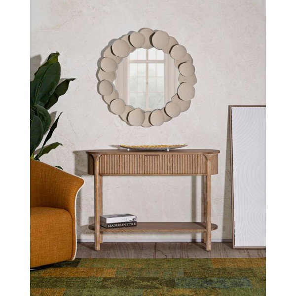 Konzolový stolek z jedlového dřeva v přírodní barvě 40x110 cm Gothenburg – Mauro Ferretti-image-1