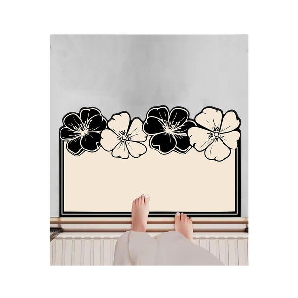 Černá/krémová koupelnová předložka 60x100 cm Morpho – Foutastic-image-2