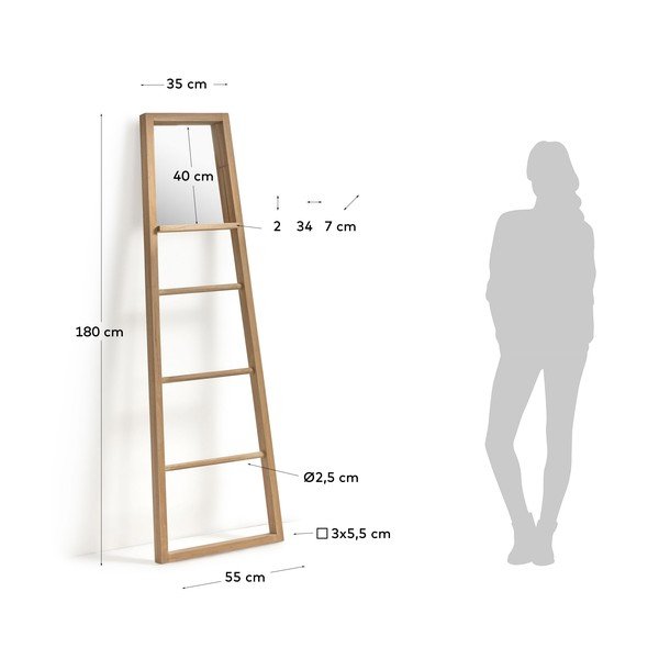 Dekorativní žebřík z mahagonového dřeva Kave Home Flavina-image-3