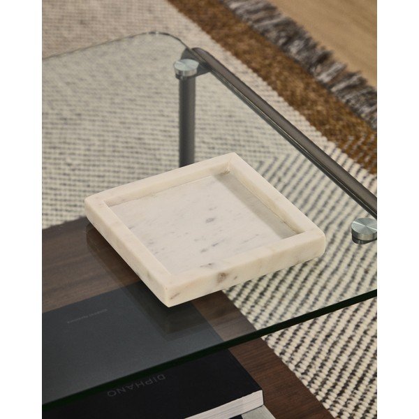 Mramorový dekorační tác 18x18 cm Serela – Kave Home-image-1