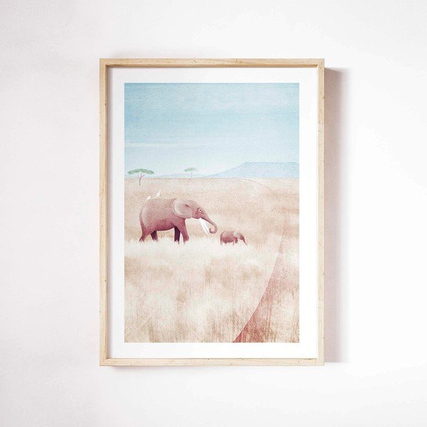 Plakát 30x40 cm Elephants - Travelposter-image-2