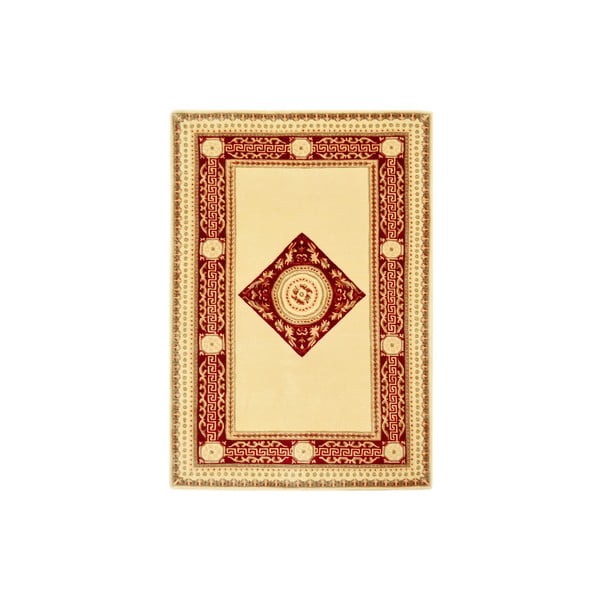 Vlněný koberec Bakero Vanilla/Red, 90x160 cm