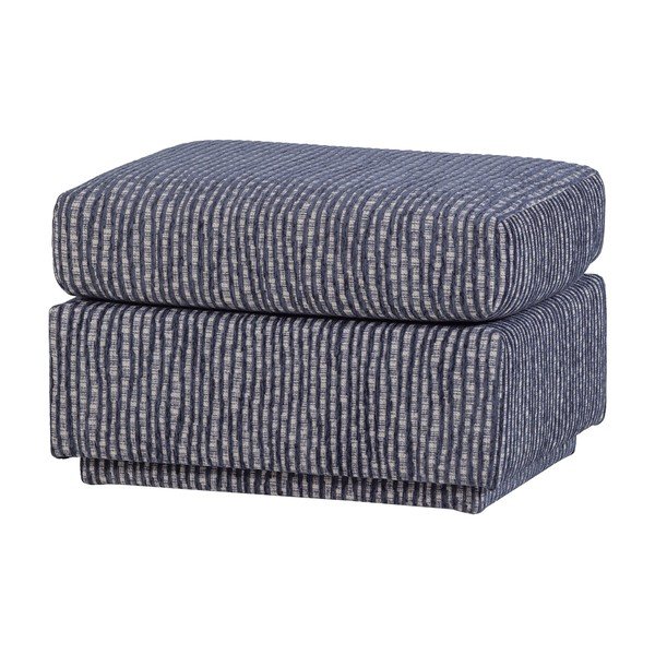 Šedomodrá čalouněná podnožka Lou – WOOOD