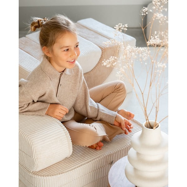 Krémové manšestrové dětské křesílko Flip – Wigiwama-image-4