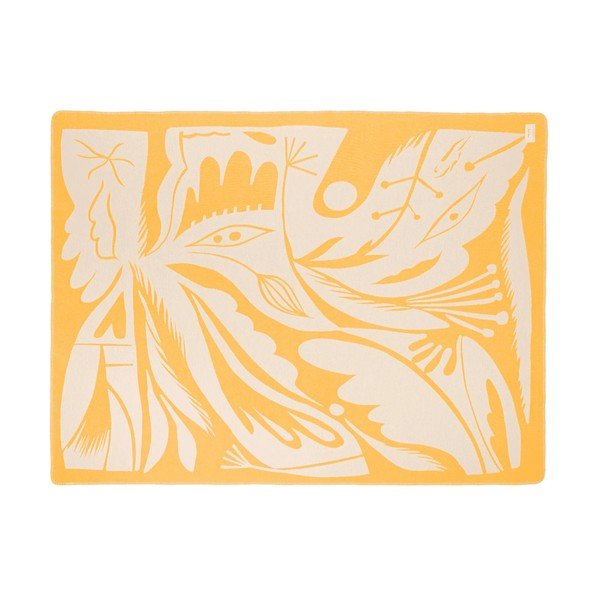 Žlutá deka 165x200 cm Lino – noo.ma