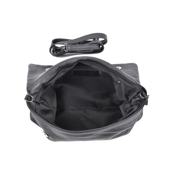 Černá kožená kabelka crossbody Roberta M Elisa-image-3