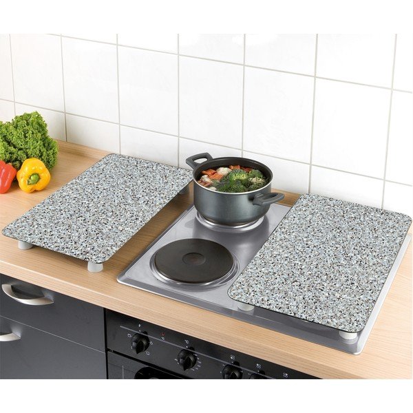 Sada 2 skleněných krytů na sporák Wenko Granite, 52 x 30 cm-image-2