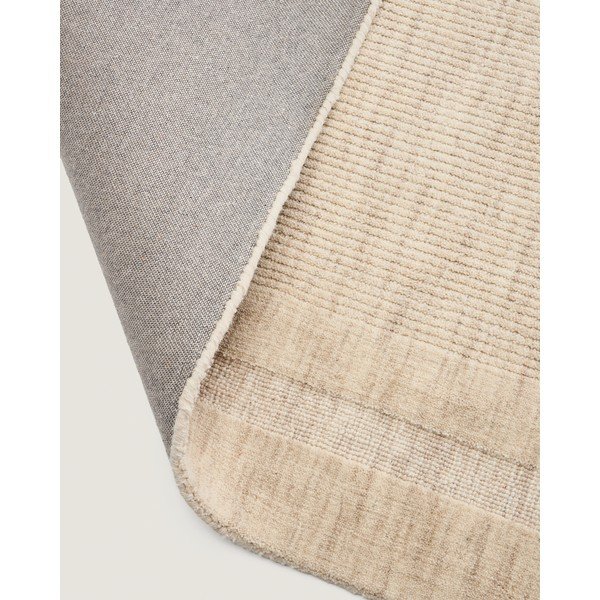 Krémový ručně tkaný vlněný koberec 160x230 cm Dalena – Kave Home-image-4