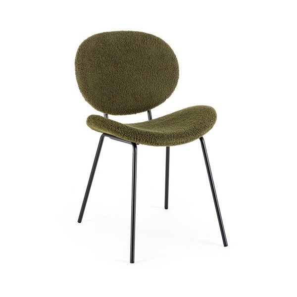 Khaki čalouněná jídelní židle Maddie – Yes Everyday