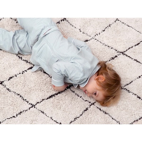 Krémový pratelný ručně tkaný bavlněný koberec 70x100 cm Mini Bereber – Lorena Canals-image-4