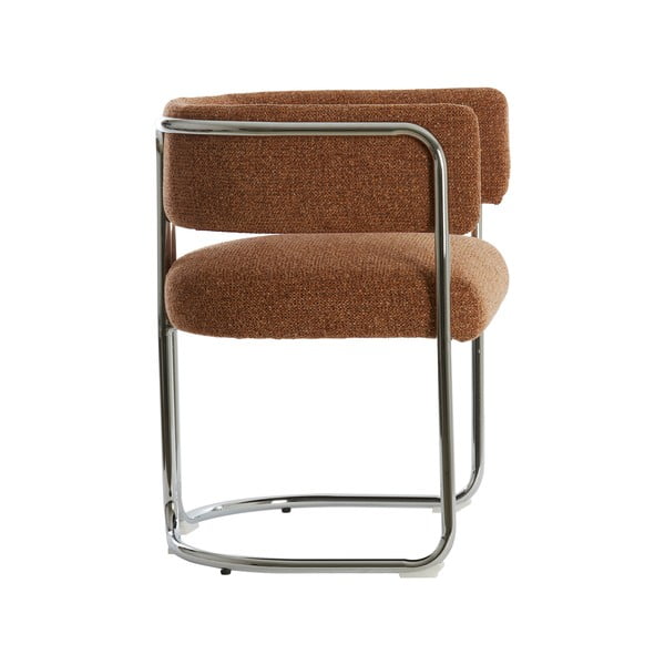 Světle hnědé čalouněné jídelní křeslo s područkami Adante – Light & Living-image-4