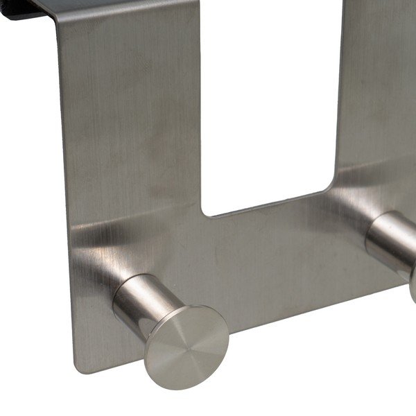 Kovový věšák na dveře v matně stříbrné barvě 13 cm – Casa Selección-image-1