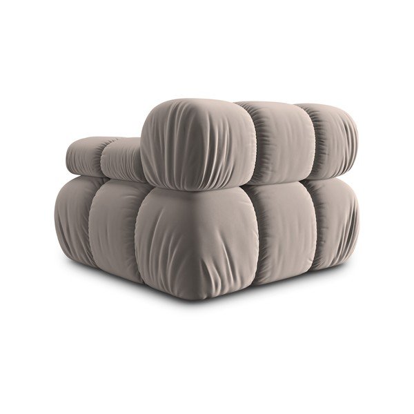 Světle hnědý sametový modul pohovky (pravý roh) Bellis – Micadoni -image-4