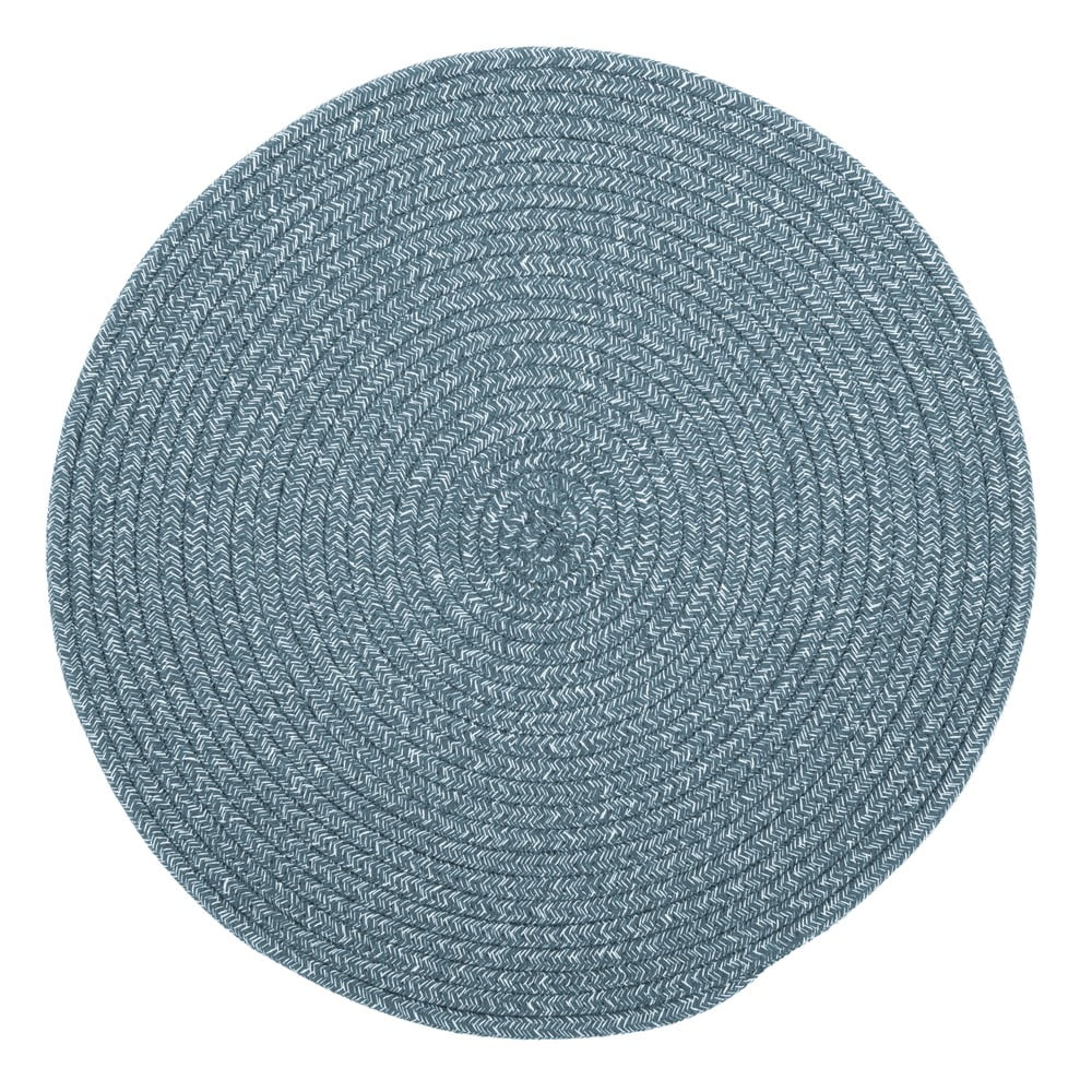 Modré prostírání s příměsí bavlny Tiseco Home Studio, ø 38 cm
