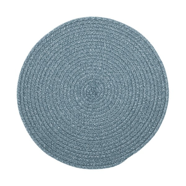 Modré prostírání s příměsí bavlny Tiseco Home Studio, ø 38 cm