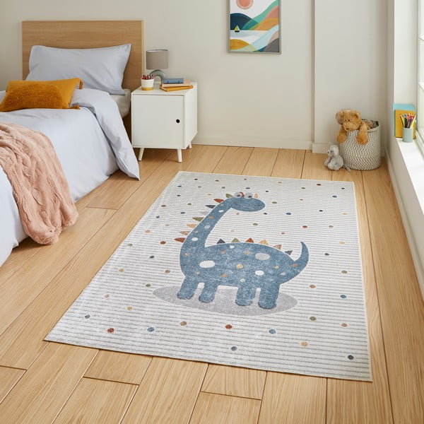 Modro-světle šedý dětský koberec 120x170 cm Vida Kids Dinosaur – Think Rugs-image-1