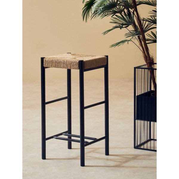 Černá/v přírodní barvě barová stolička z bukového dřeva (výška sedáku 72 cm) Bandar – Premier Housewares-image-1