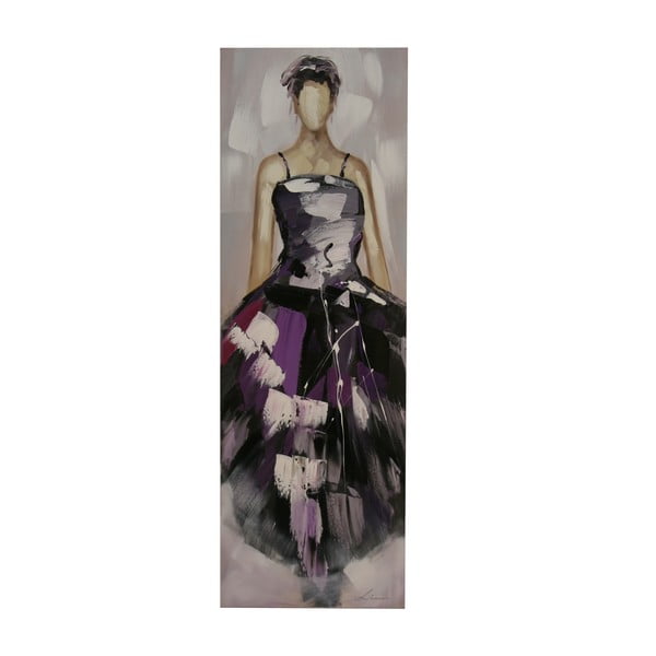 Olejová malba Purple Lady, 50x150 cm