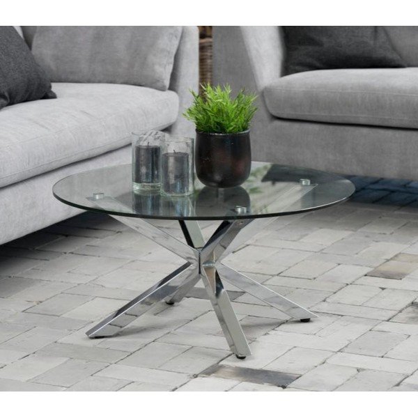 Kulatý konferenční stolek ve stříbrné barvě ø 82 cm Heaven - Actona-image-1