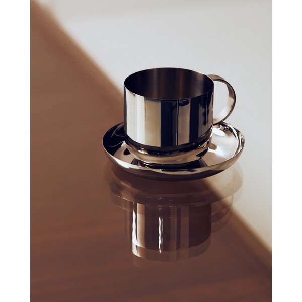 Šálky v sadě 2 ks z nerezové oceli ve stříbrné barvě Nirela – Kave Home-image-1