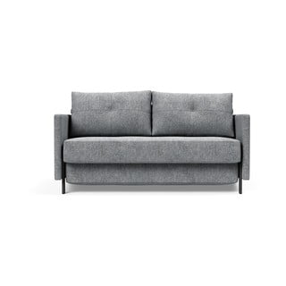 Šedá rozkládací pohovka Innovation Cubed With Arms Twist Granite, 100 x 154 cm